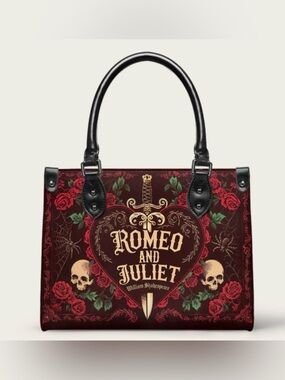 Romeo and Juliet Dark Red Gothic Heart Purse